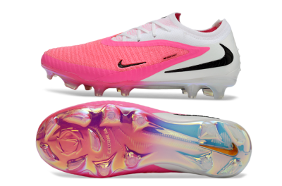 Nike Phantom 6 Elite Low FG Firm Ground Soccer Cleats - Pink/Bright Pink/White
