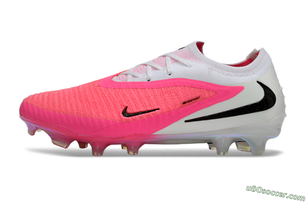 Nike Phantom 6 Elite Low FG Firm Ground Soccer Cleats - Pink/Bright Pink/White 2