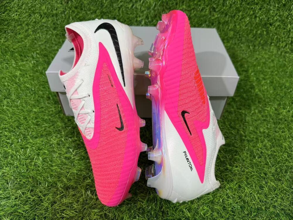 Nike Phantom 6 Elite Low FG Firm Ground Soccer Cleats - Pink/Bright Pink/White