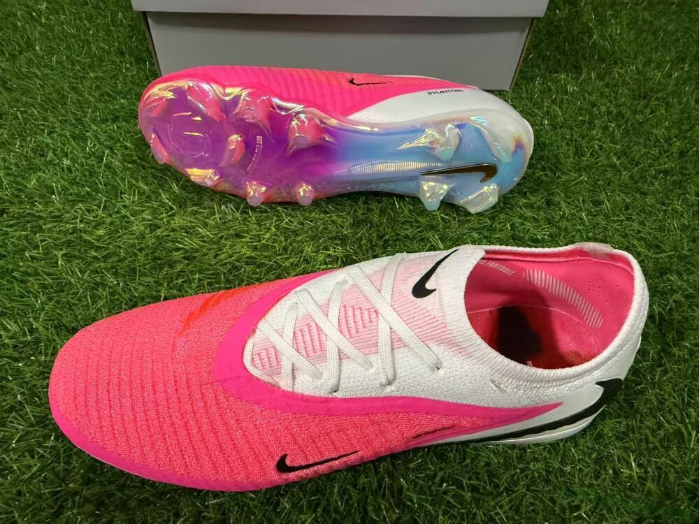 Nike Phantom 6 Elite Low FG Firm Ground Soccer Cleats - Pink/Bright Pink/White