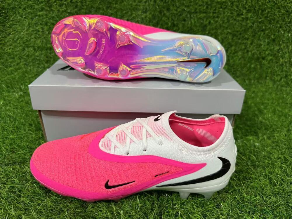 Nike Phantom 6 Elite Low FG Firm Ground Soccer Cleats - Pink/Bright Pink/White