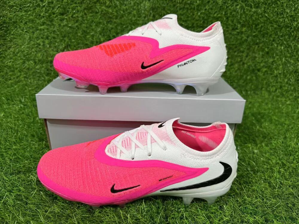 Nike Phantom 6 Elite Low FG Firm Ground Soccer Cleats - Pink/Bright Pink/White