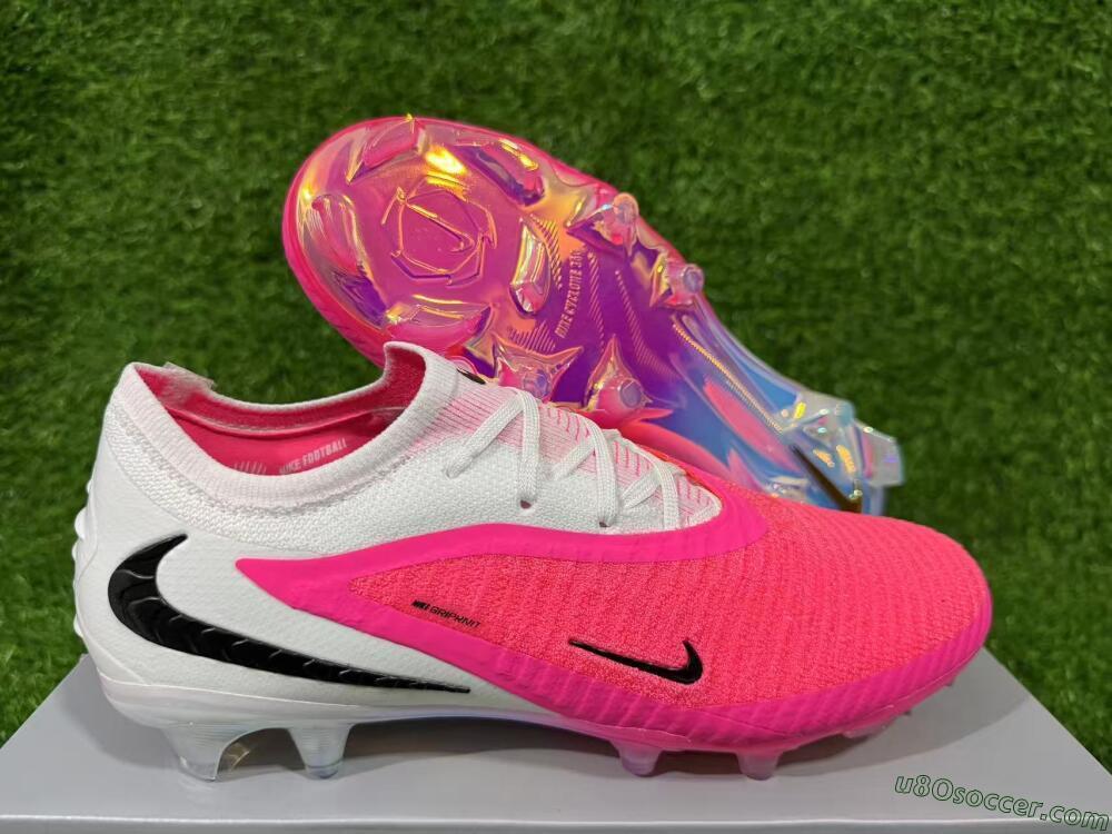 Nike Phantom 6 Elite Low FG Firm Ground Soccer Cleats - Pink/Bright Pink/White