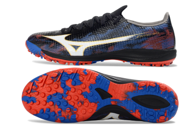 Mizuno Alpha 3 Elite TF Artificial Turf Soccer Shoes - Black/Crimson Red/Cerulean Blue