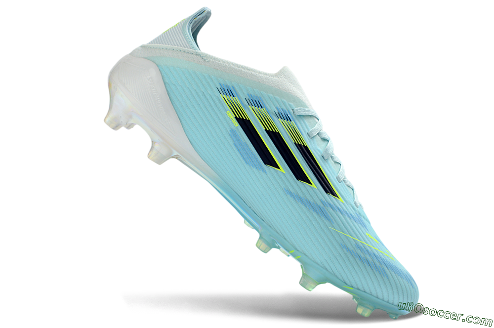 Adidas F50 Elite FG Firm Ground Soccer Cleats - Aqua/Electric Blue/Shimmering Lime 5