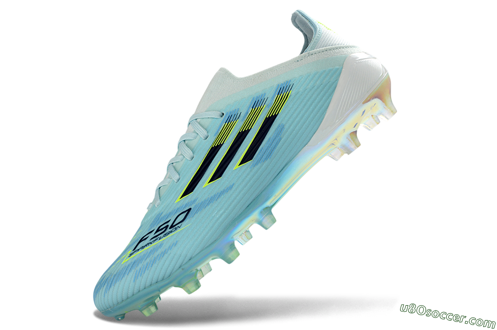 Adidas F50 Elite FG Firm Ground Soccer Cleats - Aqua/Electric Blue/Shimmering Lime 6
