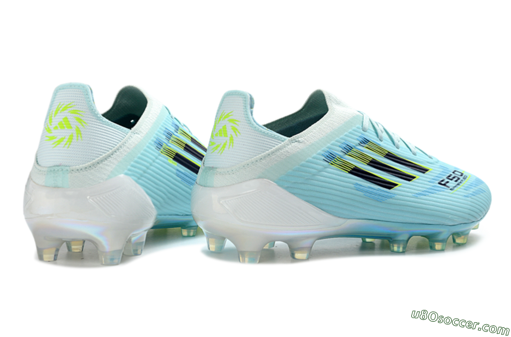 Adidas F50 Elite FG Firm Ground Soccer Cleats - Aqua/Electric Blue/Shimmering Lime 7