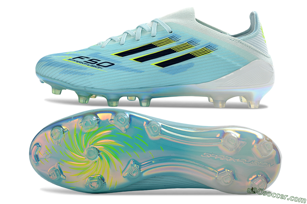 Adidas F50 Elite FG Firm Ground Soccer Cleats - Aqua/Electric Blue/Shimmering Lime 0