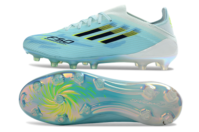 Adidas F50 Elite FG Firm Ground Soccer Cleats - Aqua/Electric Blue/Shimmering Lime