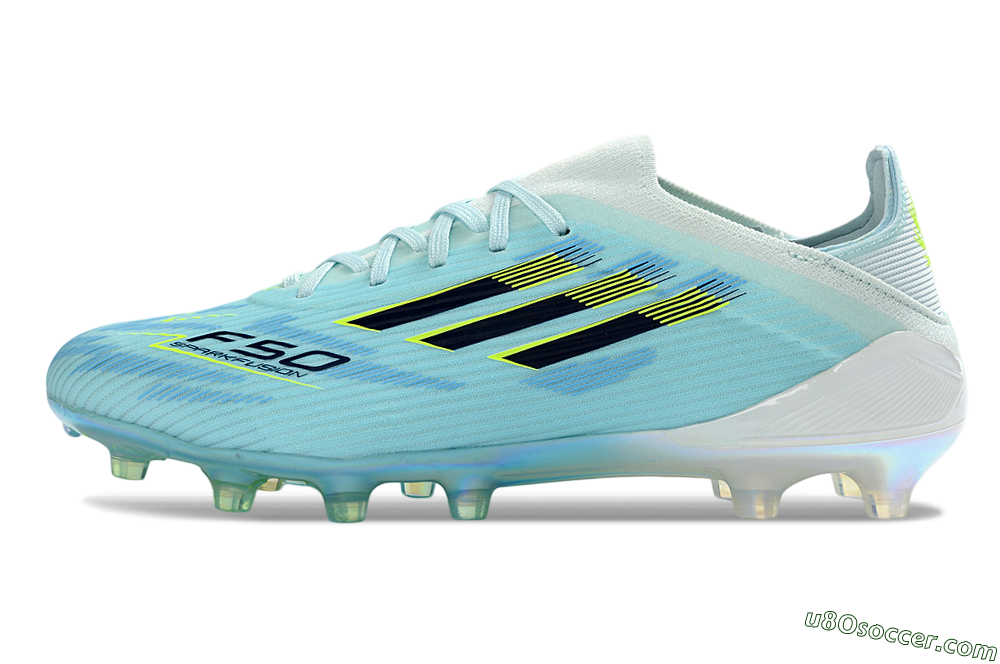 Adidas F50 Elite FG Firm Ground Soccer Cleats - Aqua/Electric Blue/Shimmering Lime 2