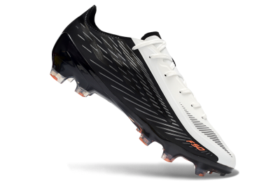 Adidas F50 Hyperfast 2026 World Cup Laceless FG Firm Ground Soccer Cleats - White/Electric Orange/Black