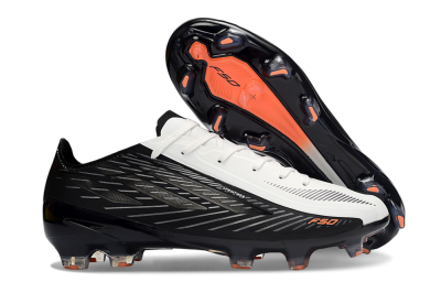 Adidas F50 Hyperfast 2026 World Cup Laceless FG Firm Ground Soccer Cleats - White/Electric Orange/Black