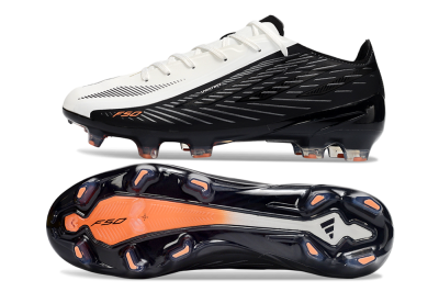 Adidas F50 Hyperfast 2026 World Cup Laceless FG Firm Ground Soccer Cleats - White/Electric Orange/Black