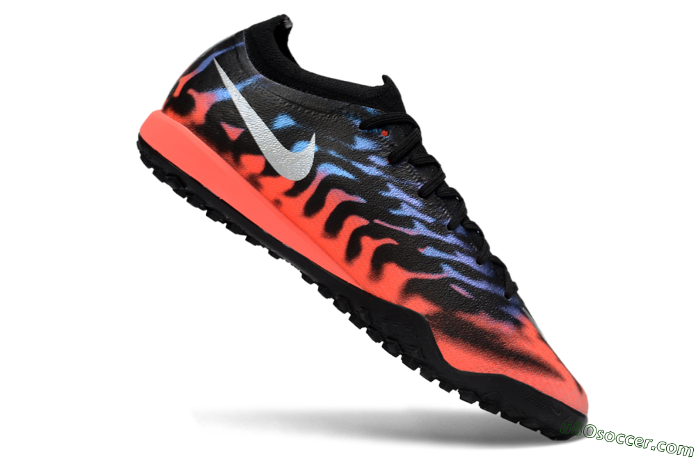 Nike Air Zoom Mercurial Vapor 17 Elite TF Artificial Turf Soccer Shoes - Black/Vibrant Orange/Royal Blue 4