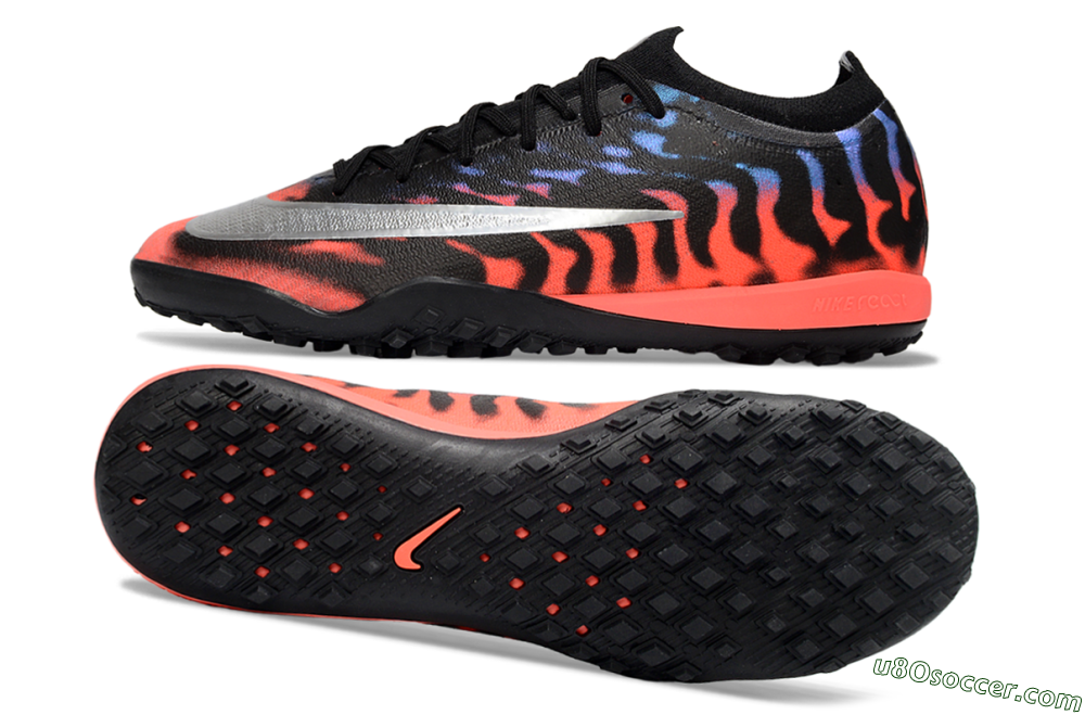 Nike Air Zoom Mercurial Vapor 17 Elite TF Artificial Turf Soccer Shoes - Black/Vibrant Orange/Royal Blue 0