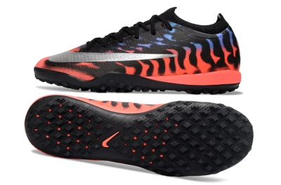 Nike Air Zoom Mercurial Vapor 17 Elite TF Artificial Turf Soccer Shoes - Black/Vibrant Orange/Royal Blue
