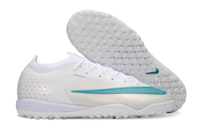 Nike Air Zoom Mercurial Vapor 17 Elite TF Artificial Turf Soccer Shoes - White/Teal Burst/Frost White