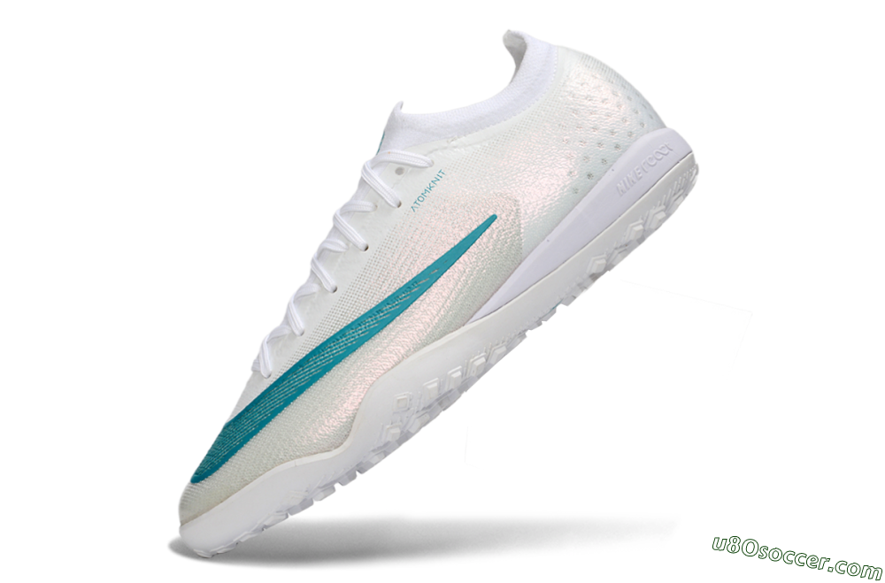 Nike Air Zoom Mercurial Vapor 17 Elite TF Artificial Turf Soccer Shoes - White/Teal Burst/Frost White 5