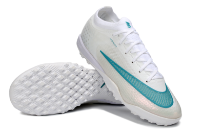 Nike Air Zoom Mercurial Vapor 17 Elite TF Artificial Turf Soccer Shoes - White/Teal Burst/Frost White