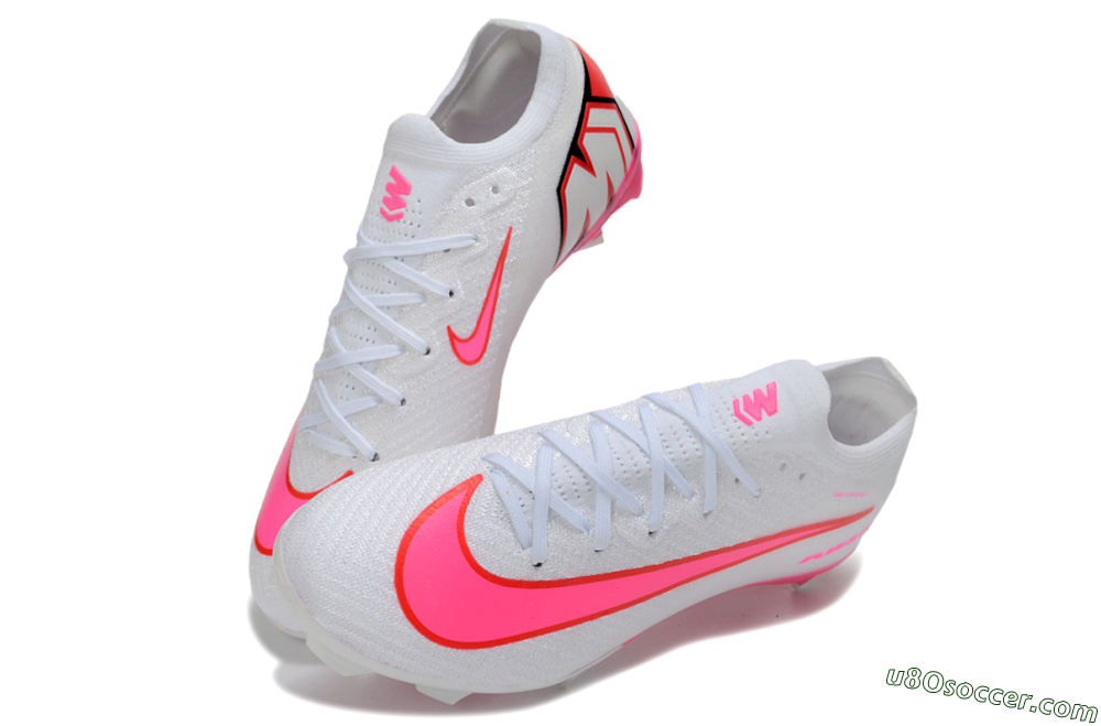 Nike Air Zoom Mercurial Vapor 17 Elite FG Firm Ground Soccer Cleats - White/Vibrant Pink/Neon Orange 3