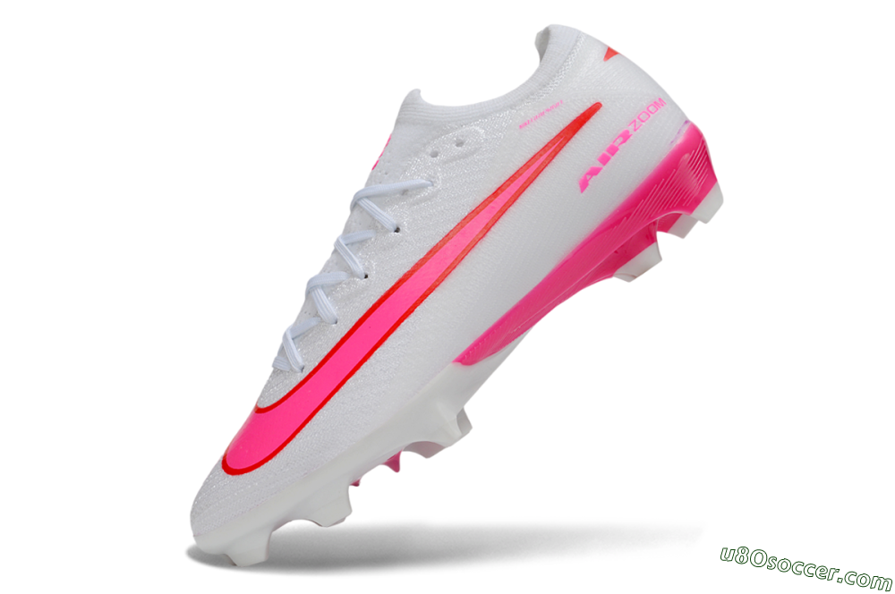 Nike Air Zoom Mercurial Vapor 17 Elite FG Firm Ground Soccer Cleats - White/Vibrant Pink/Neon Orange 5