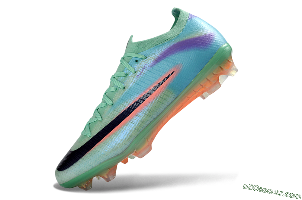 Nike Air Zoom Mercurial Vapor 17 Elite FG Firm Ground Soccer Cleats - Green/Mint Green/Coral Orange 6