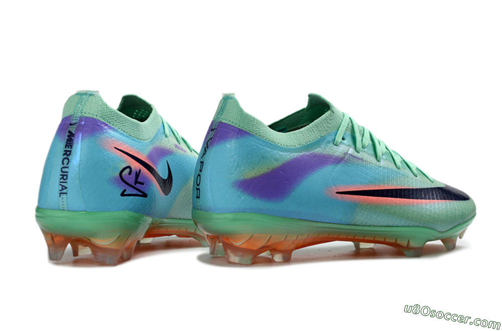 Nike Air Zoom Mercurial Vapor 17 Elite FG Firm Ground Soccer Cleats - Green/Mint Green/Coral Orange 7