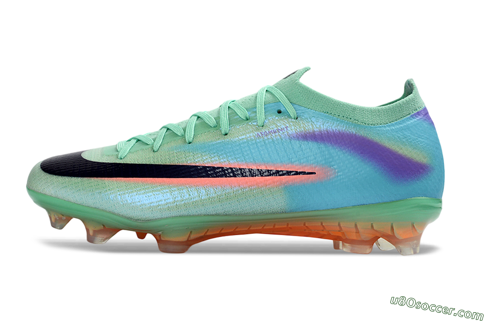 Nike Air Zoom Mercurial Vapor 17 Elite FG Firm Ground Soccer Cleats - Green/Mint Green/Coral Orange 2