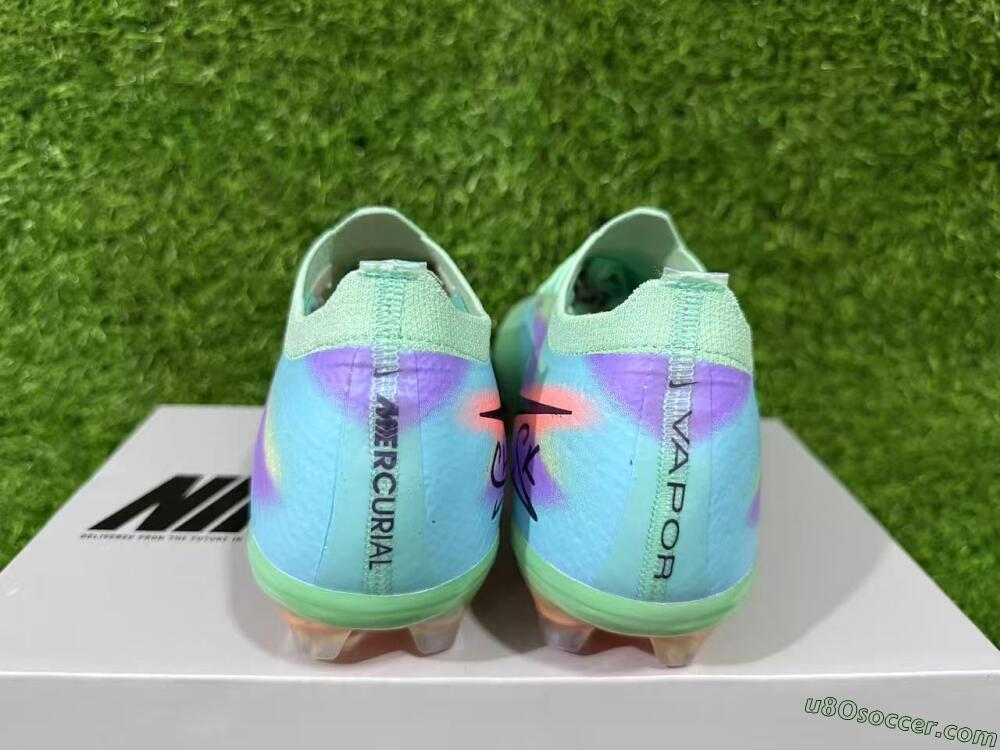 Nike Air Zoom Mercurial Vapor 17 Elite FG Firm Ground Soccer Cleats - Green/Mint Green/Coral Orange