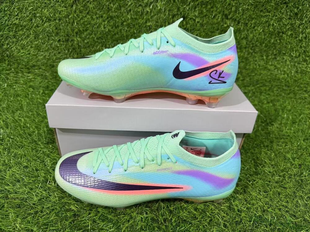 Nike Air Zoom Mercurial Vapor 17 Elite FG Firm Ground Soccer Cleats - Green/Mint Green/Coral Orange
