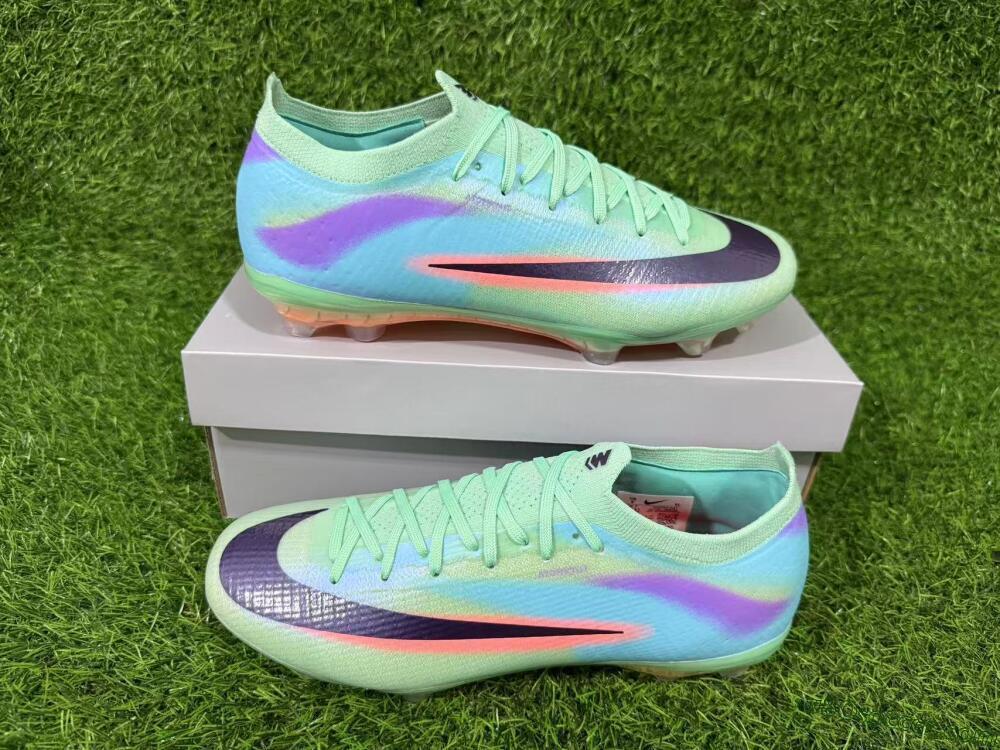 Nike Air Zoom Mercurial Vapor 17 Elite FG Firm Ground Soccer Cleats - Green/Mint Green/Coral Orange