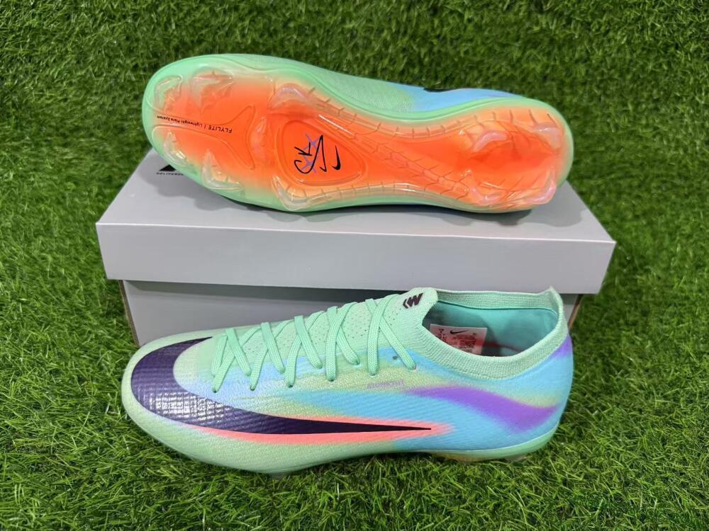 Nike Air Zoom Mercurial Vapor 17 Elite FG Firm Ground Soccer Cleats - Green/Mint Green/Coral Orange