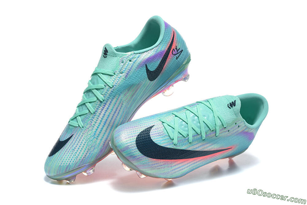 Nike Air Zoom Mercurial Superfly 11 Elite FG Firm Ground Soccer Cleats - Aqua/Iridescent Blue/Coral Glow 6