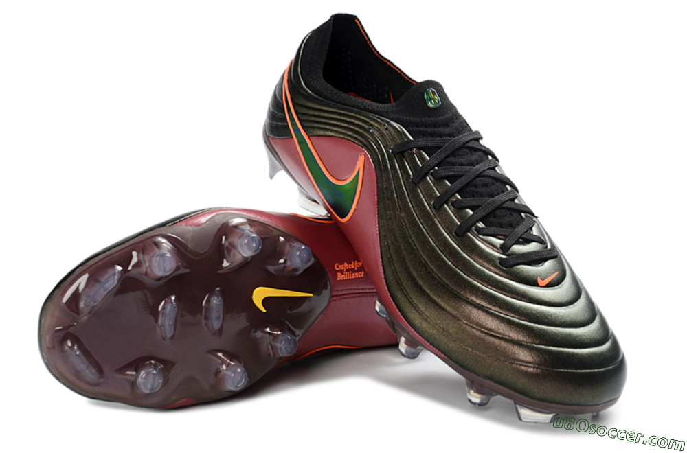 Nike Tiempo Legend 11 Elite FG Firm Ground Soccer Cleats - Black/Crimson Red/Metallic Gold 4