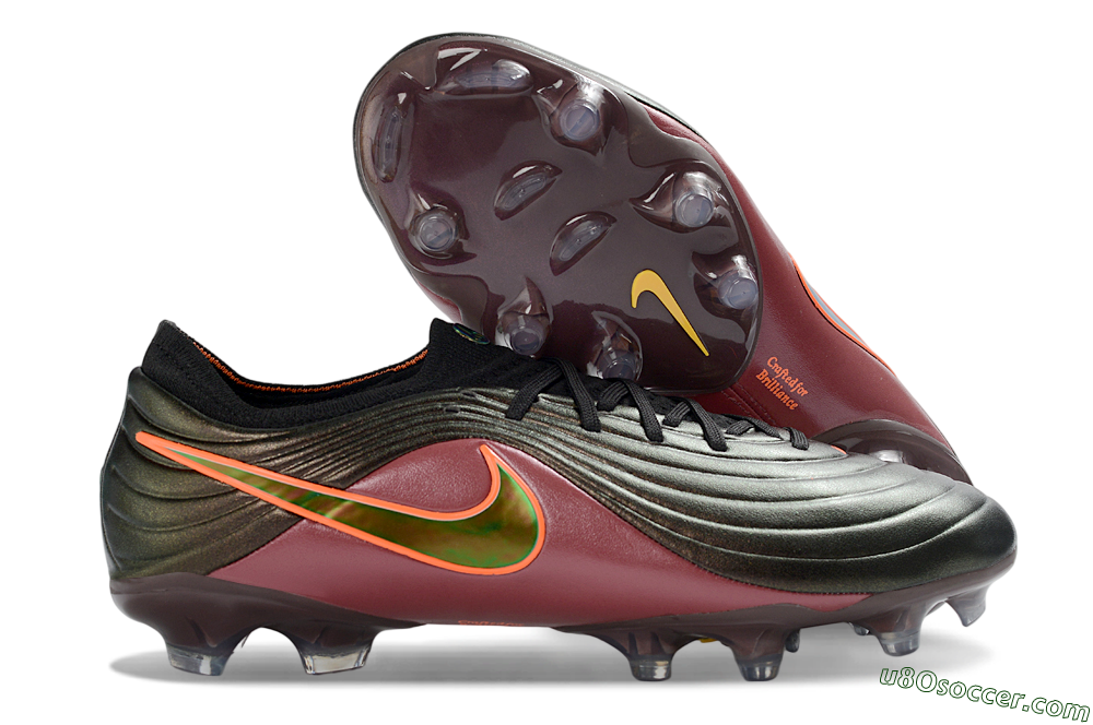 Nike Tiempo Legend 11 Elite FG Firm Ground Soccer Cleats - Black/Crimson Red/Metallic Gold 1