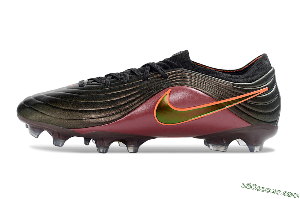 Nike Tiempo Legend 11 Elite FG Firm Ground Soccer Cleats - Black/Crimson Red/Metallic Gold 2