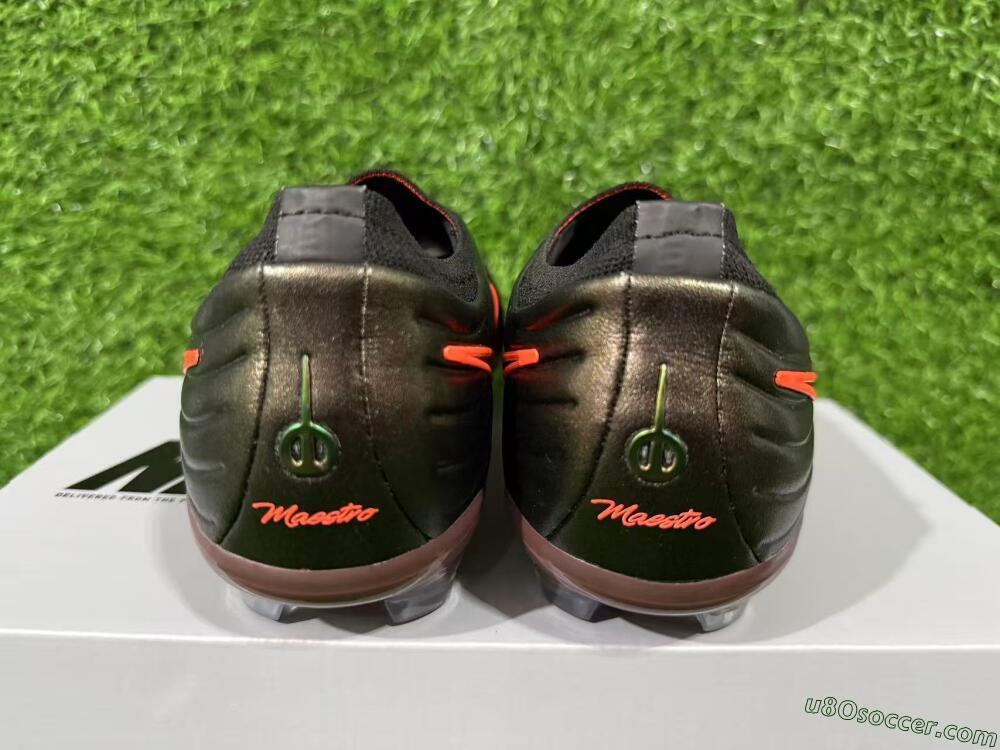 Nike Tiempo Legend 11 Elite FG Firm Ground Soccer Cleats - Black/Crimson Red/Metallic Gold