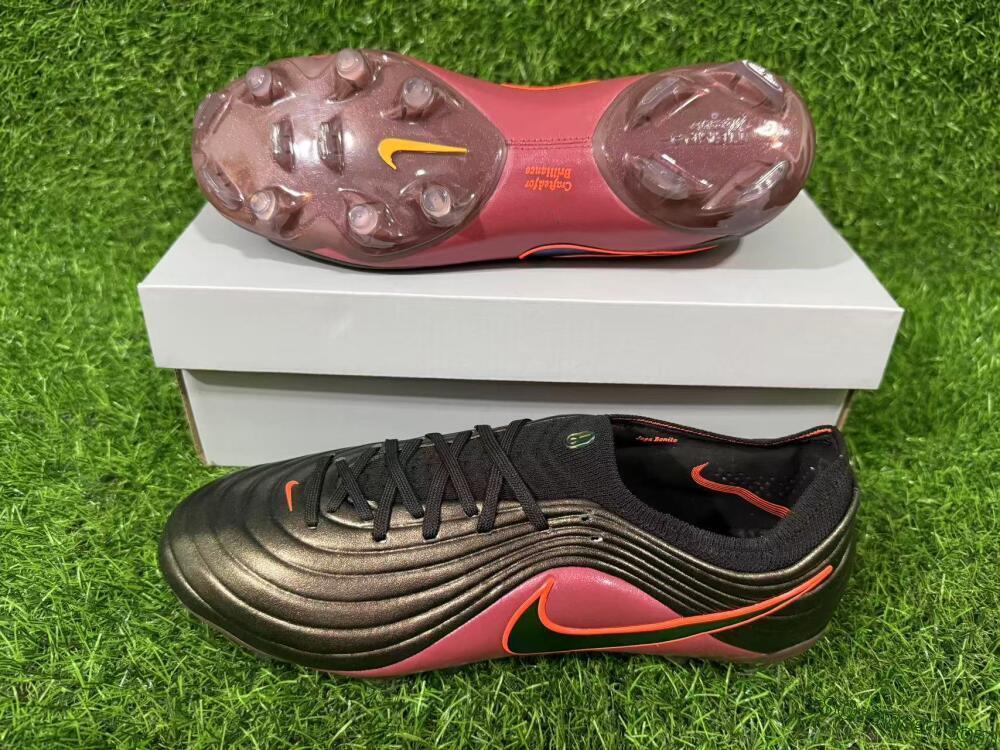Nike Tiempo Legend 11 Elite FG Firm Ground Soccer Cleats - Black/Crimson Red/Metallic Gold