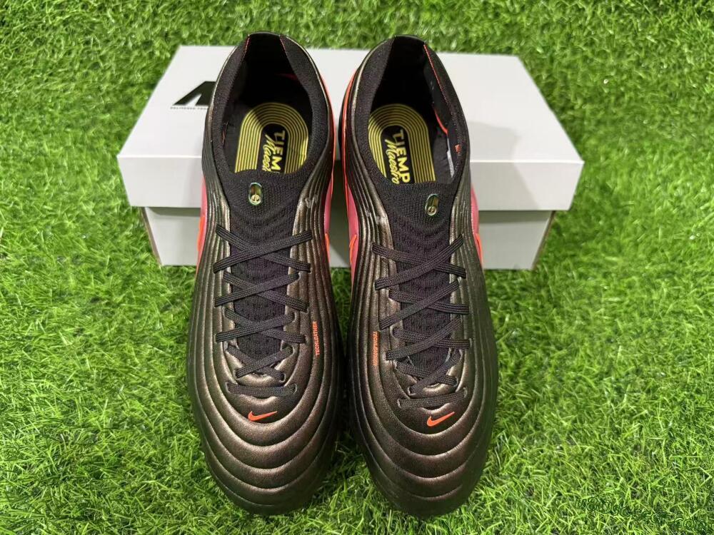 Nike Tiempo Legend 11 Elite FG Firm Ground Soccer Cleats - Black/Crimson Red/Metallic Gold