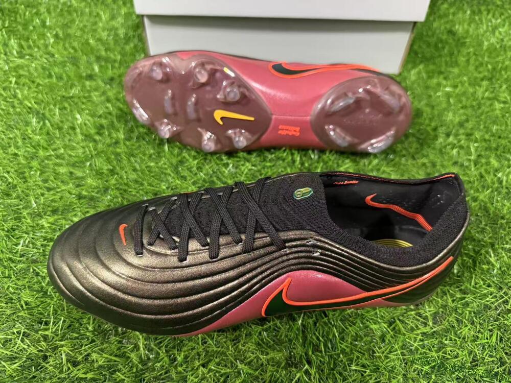 Nike Tiempo Legend 11 Elite FG Firm Ground Soccer Cleats - Black/Crimson Red/Metallic Gold