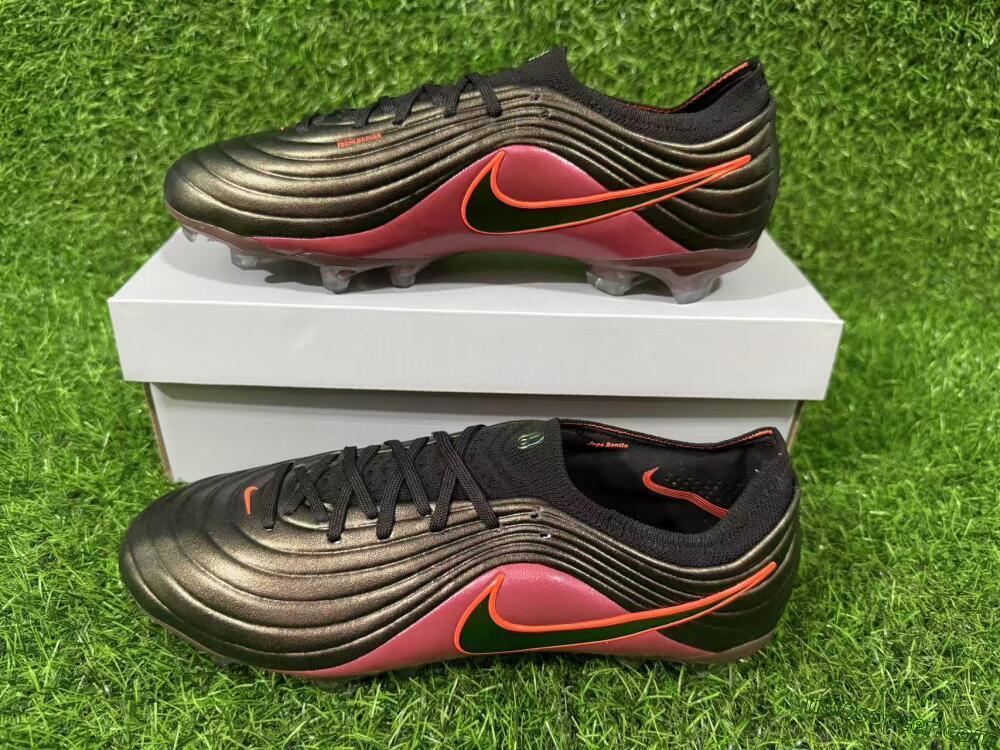 Nike Tiempo Legend 11 Elite FG Firm Ground Soccer Cleats - Black/Crimson Red/Metallic Gold