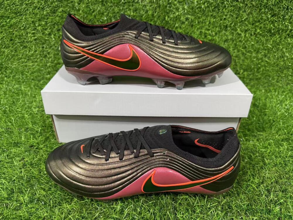 Nike Tiempo Legend 11 Elite FG Firm Ground Soccer Cleats - Black/Crimson Red/Metallic Gold