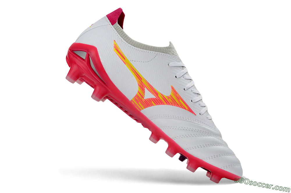 Mizuno Alpha 3 Elite FG Firm Ground Soccer Cleats - White/Fluorescent Pink/Neon Yellow 5