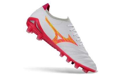 Mizuno Alpha 3 Elite FG Firm Ground Soccer Cleats - White/Fluorescent Pink/Neon Yellow