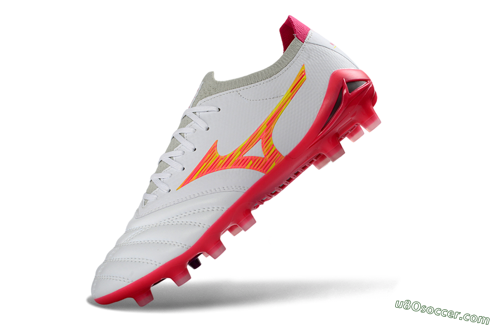 Mizuno Alpha 3 Elite FG Firm Ground Soccer Cleats - White/Fluorescent Pink/Neon Yellow 6