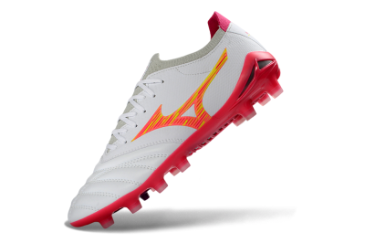 Mizuno Alpha 3 Elite FG Firm Ground Soccer Cleats - White/Fluorescent Pink/Neon Yellow