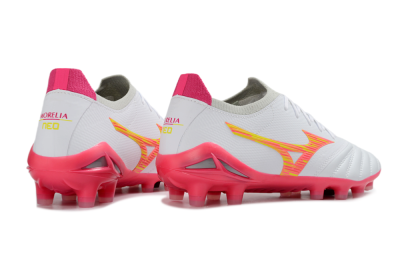 Mizuno Alpha 3 Elite FG Firm Ground Soccer Cleats - White/Fluorescent Pink/Neon Yellow