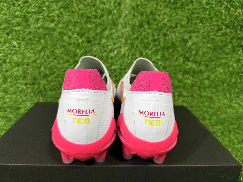 Mizuno Alpha 3 Elite FG Firm Ground Soccer Cleats - White/Fluorescent Pink/Neon Yellow