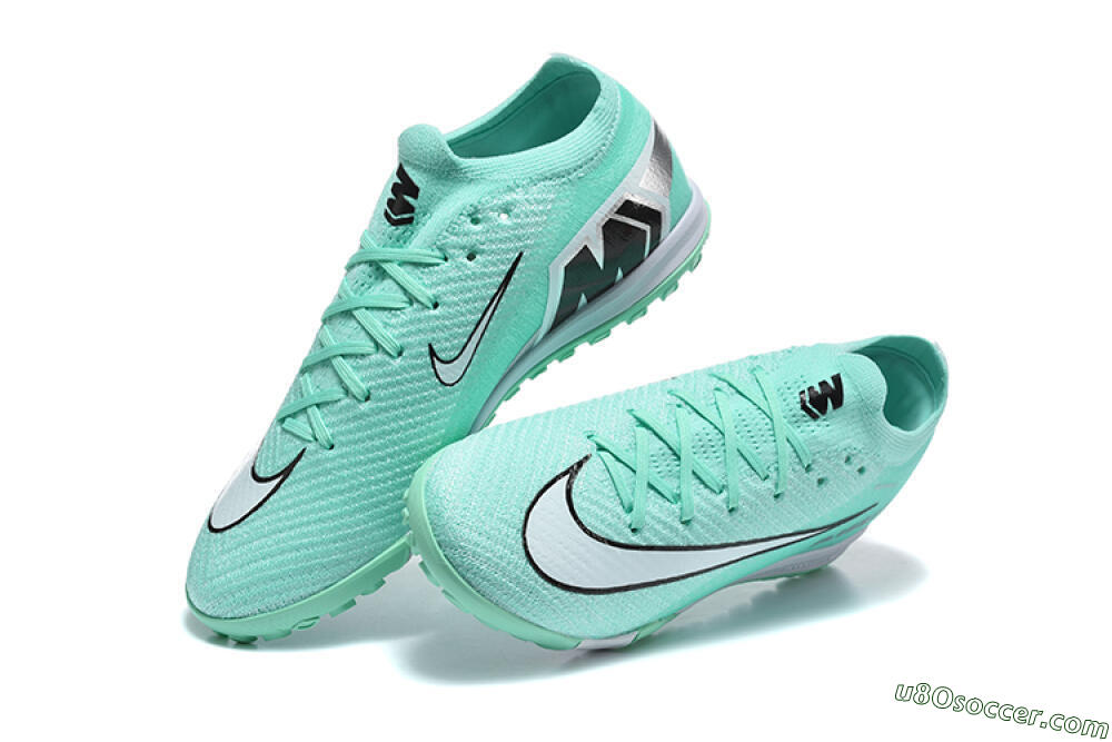 Nike Air Zoom Mercurial Vapor 17 Elite TF Artificial Turf Soccer Shoes - Mint/Aqua Breeze/Soft Green 6