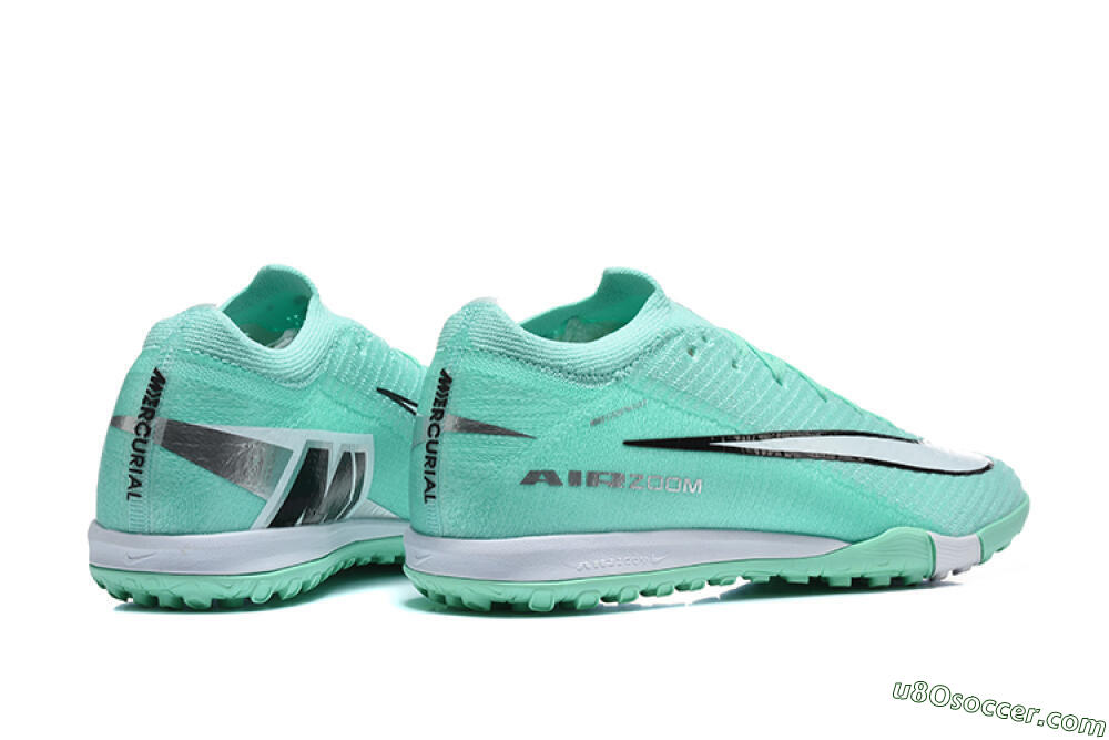 Nike Air Zoom Mercurial Vapor 17 Elite TF Artificial Turf Soccer Shoes - Mint/Aqua Breeze/Soft Green 9